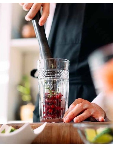 Macerador plástico negro con puntas